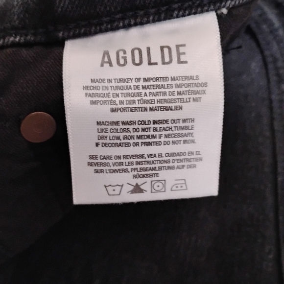 ✨HOST PICK✨AGOLDE | Nico in Cassette Black | Grunge Punk Distressed Jean | 26 - Picture 7 of 16